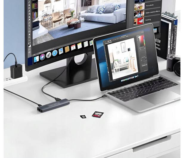 Zenwire Hub USB-C 8w1 HDMI 4K 60 Hz RJ-45 SD Macbook - 1604634 - zdjęcie 6